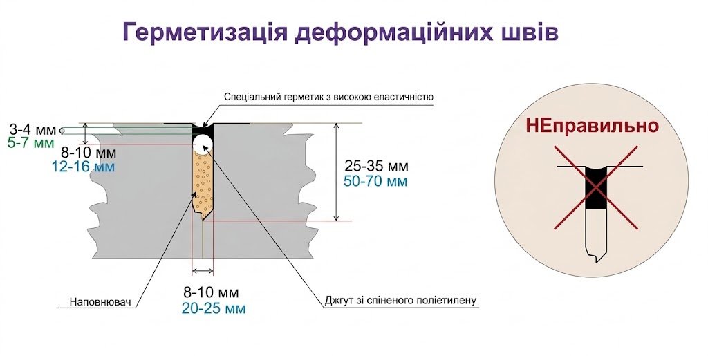 Як зробити демпферний шов? Деформаційний шов у бетонній стяжці. Навіщо він потрібний? 15 Demfernyj shov mal 5