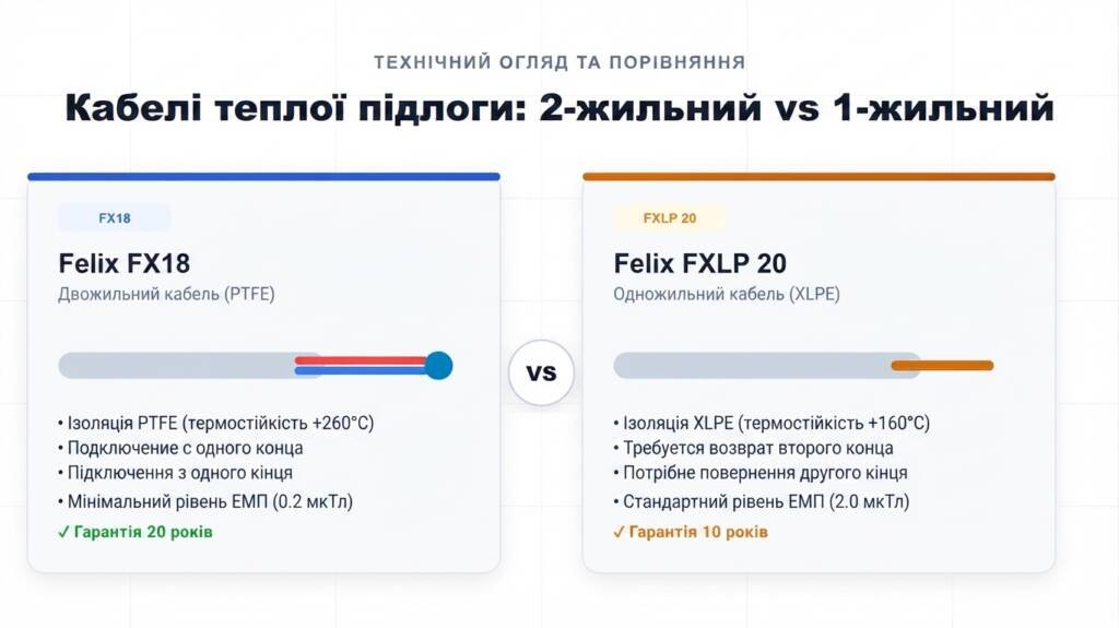 Який кабель електричної теплої підлоги вибрати: одножильний чи двожильний? 6 fx18 vs fxlp 20 kabel