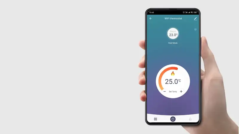 Керування терморегулятором FX200 WiFi зі смартфона в застосунку WarmMe